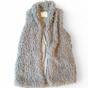 Ashley By 26 International Plush Faux Fur Vest - Gray